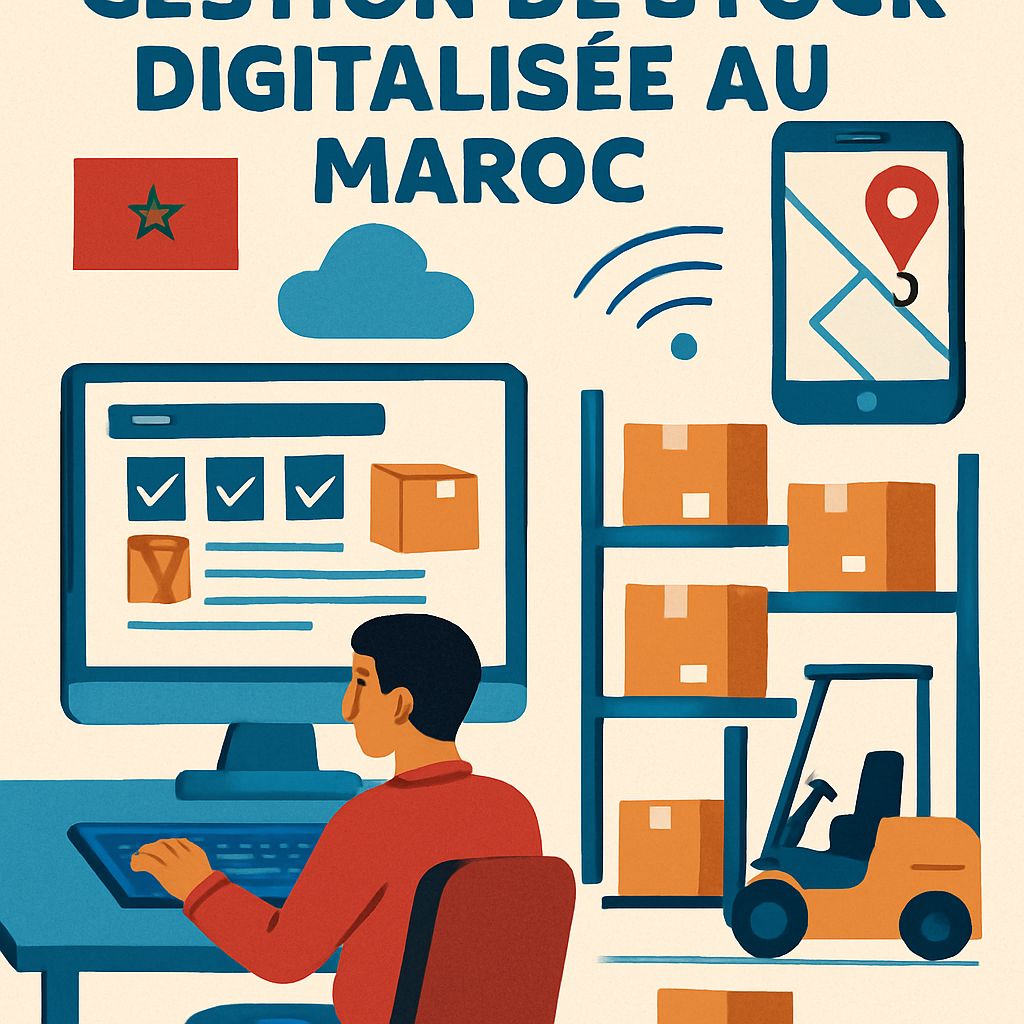 Illustration de la gestion de stock digitalisée au Maroc