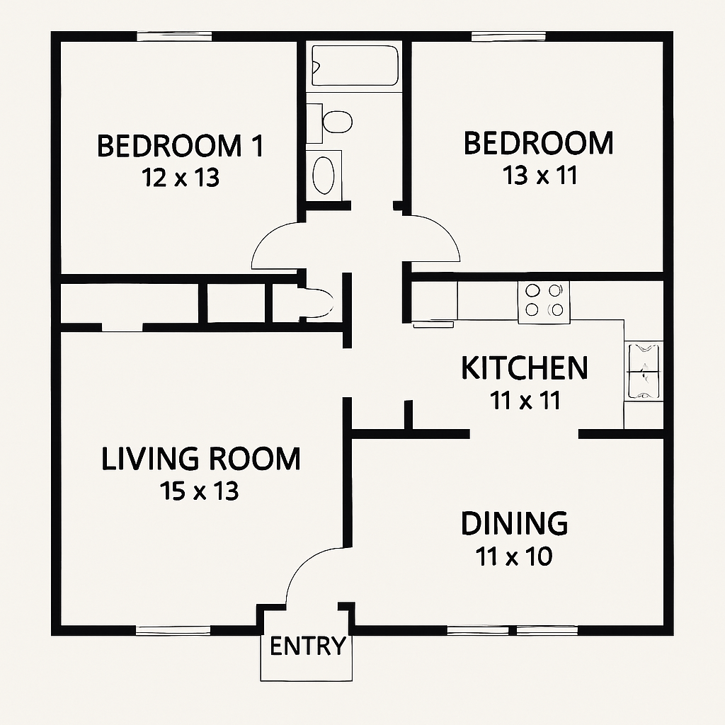Simple Cape Cod Floor Plan