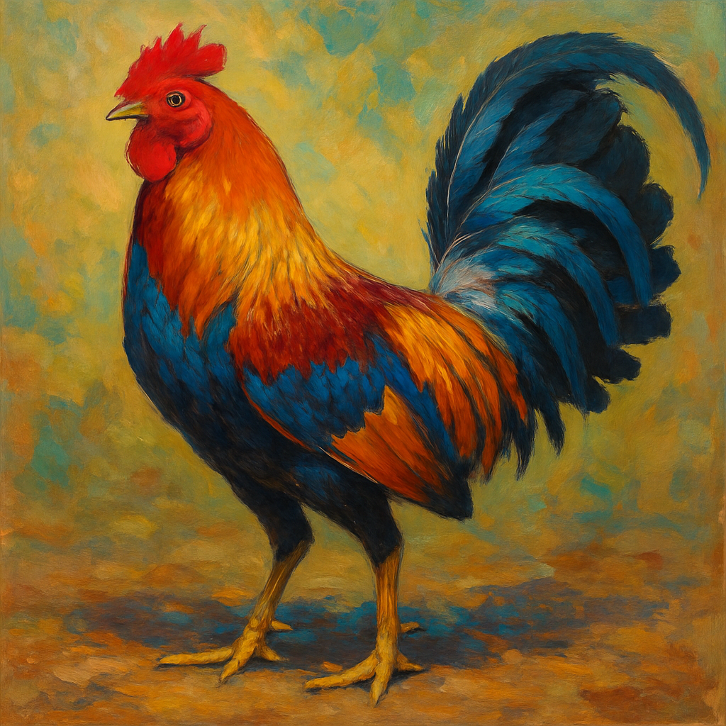 Colorful gamefowl