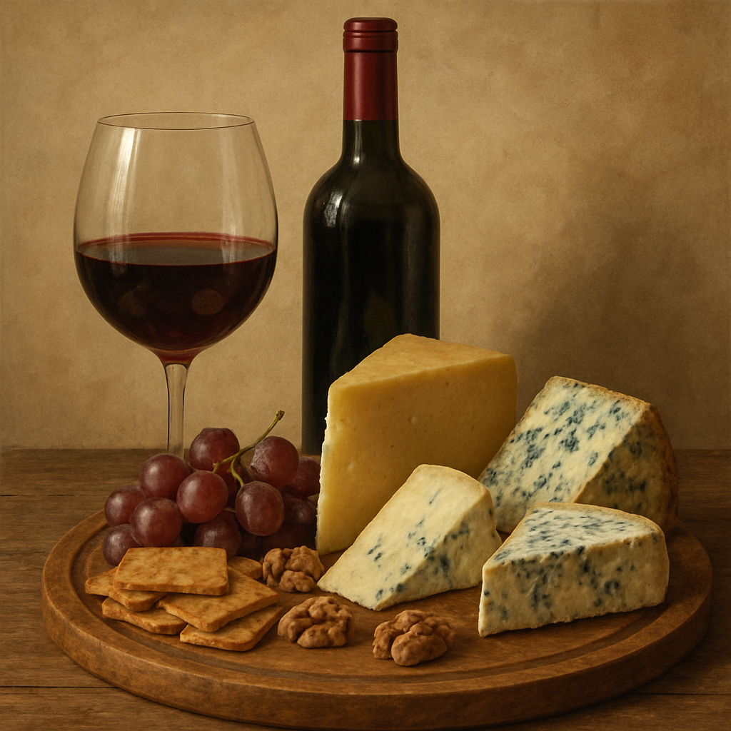 Wine and cheese board