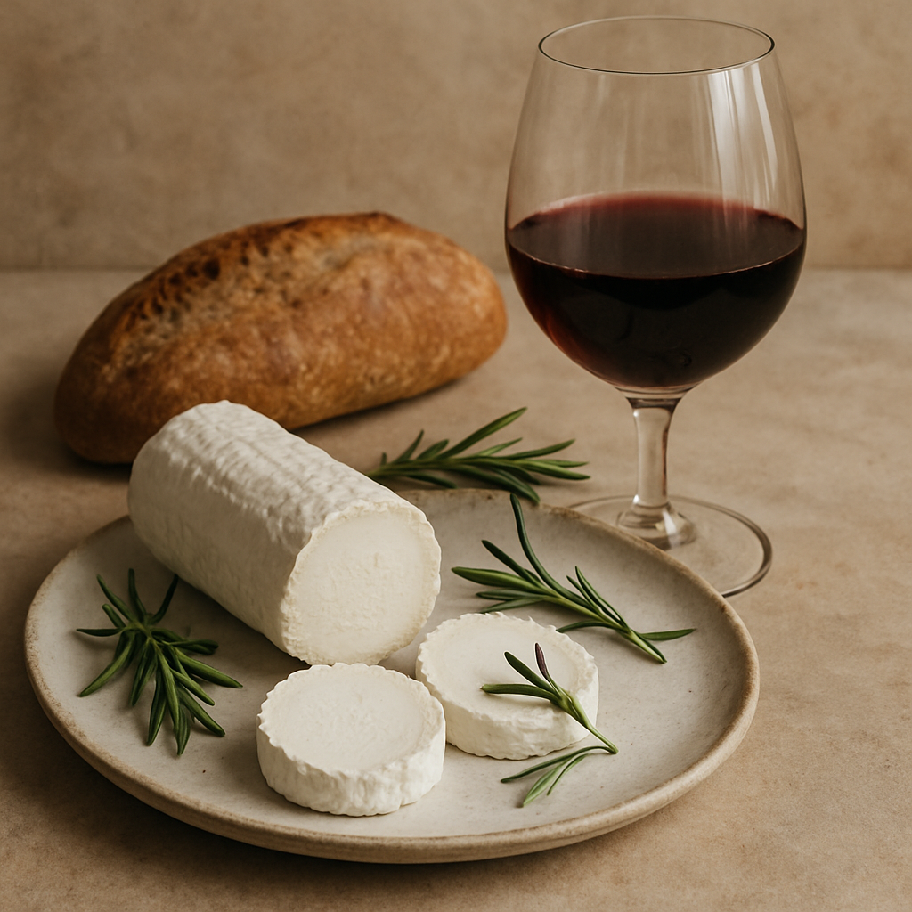 Goat cheese and wine