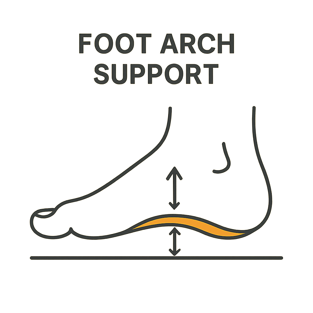 Diagram of foot arch support