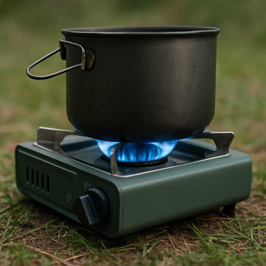 camping kooktoestel in actie