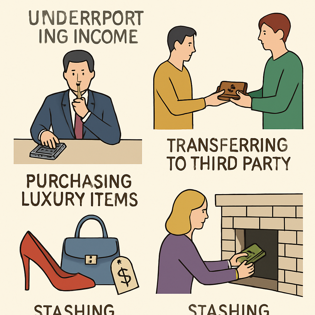 Methods of hiding assets in divorce