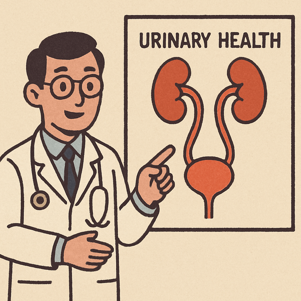 Doctor explaining urinary health
