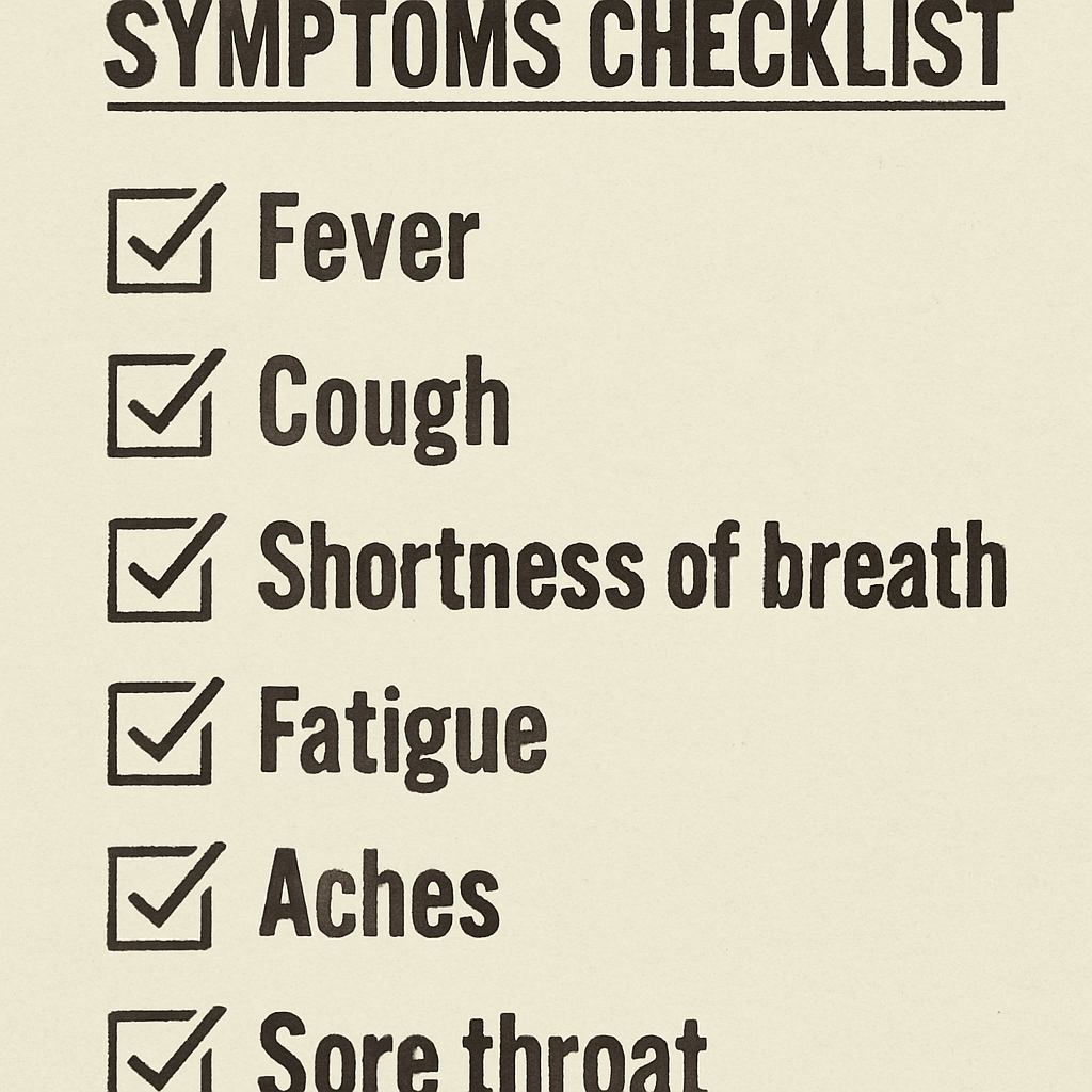 Symptoms checklist