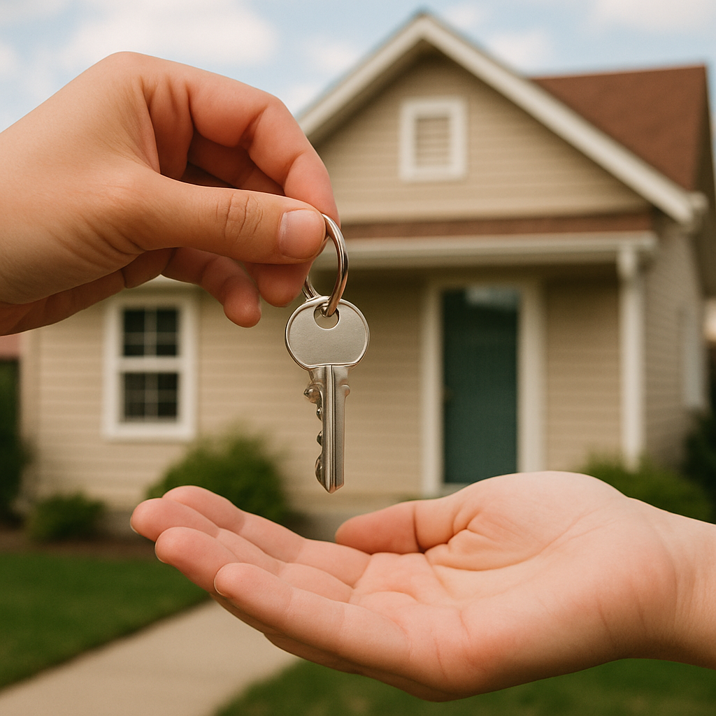 Key handing over a house