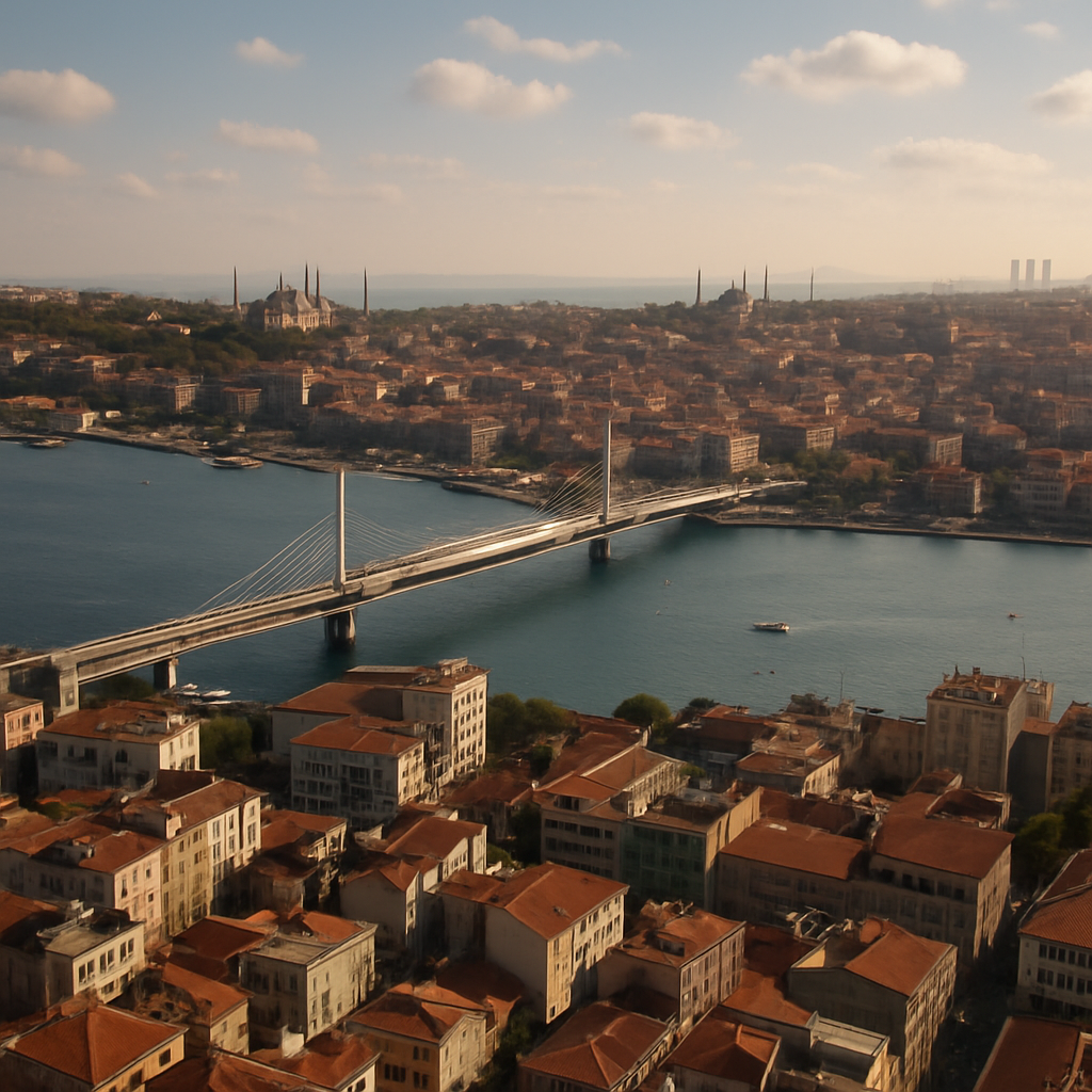 Aerial view of Istanbul cityscape