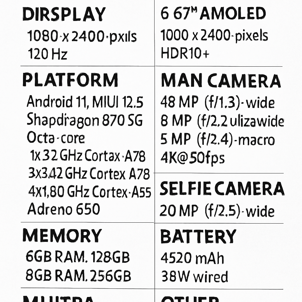 Poco F3 Specifications