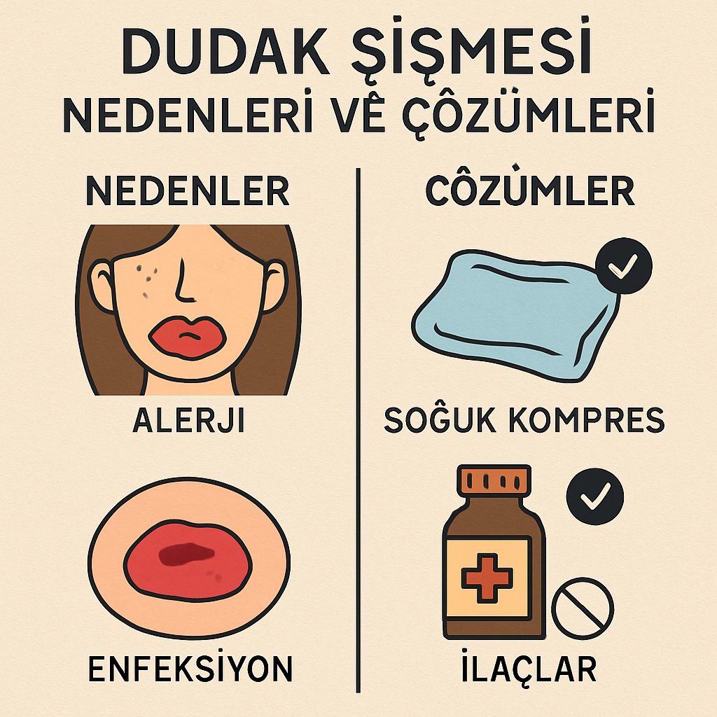 dudak şişmesi nedenleri ve çözümleri