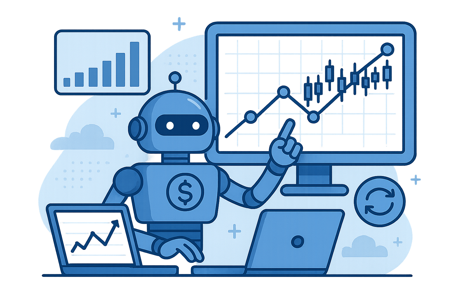 Automated trading bot graphic