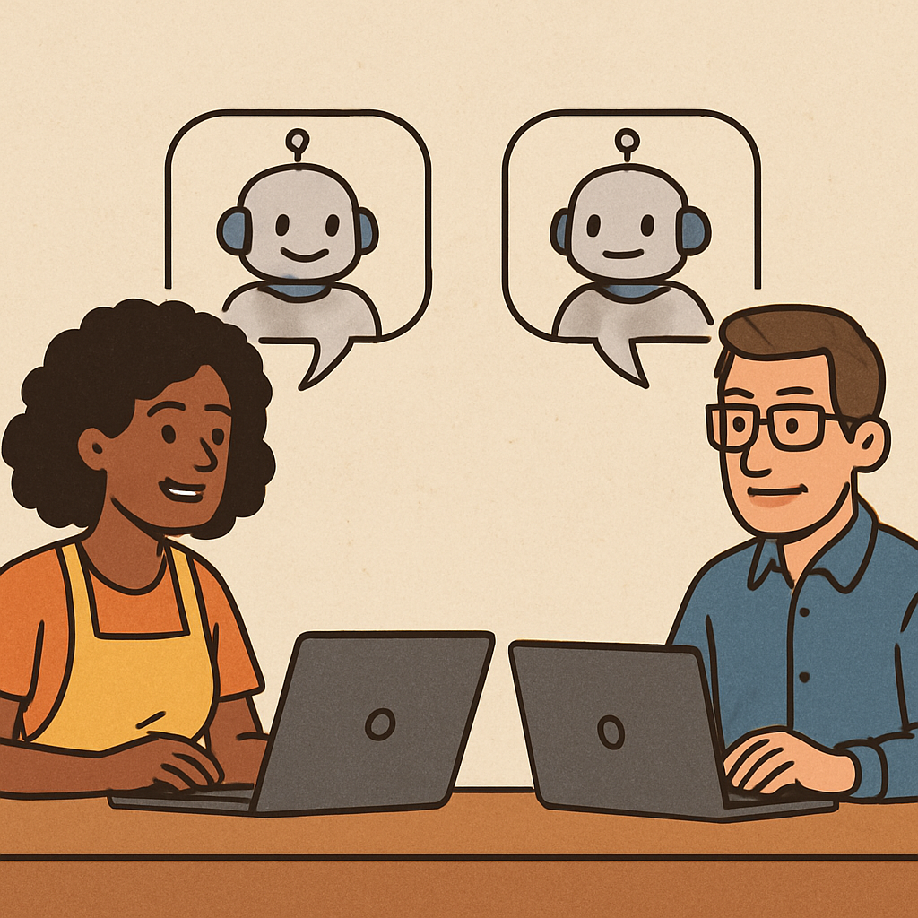 Small business owners using AI agents