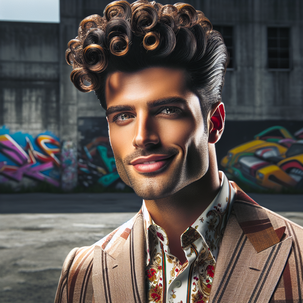 Pompadour con Rizos