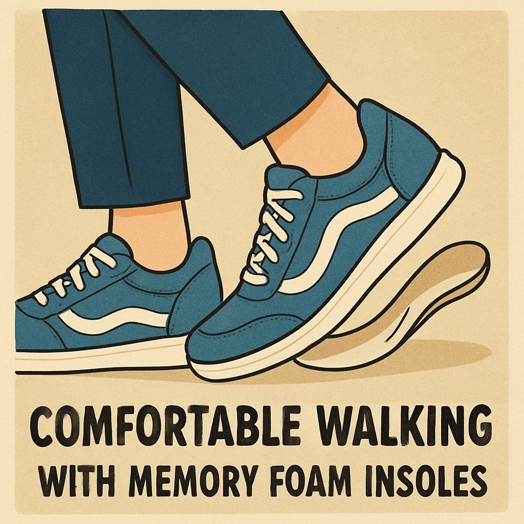 Comfortable walking with memory foam insoles