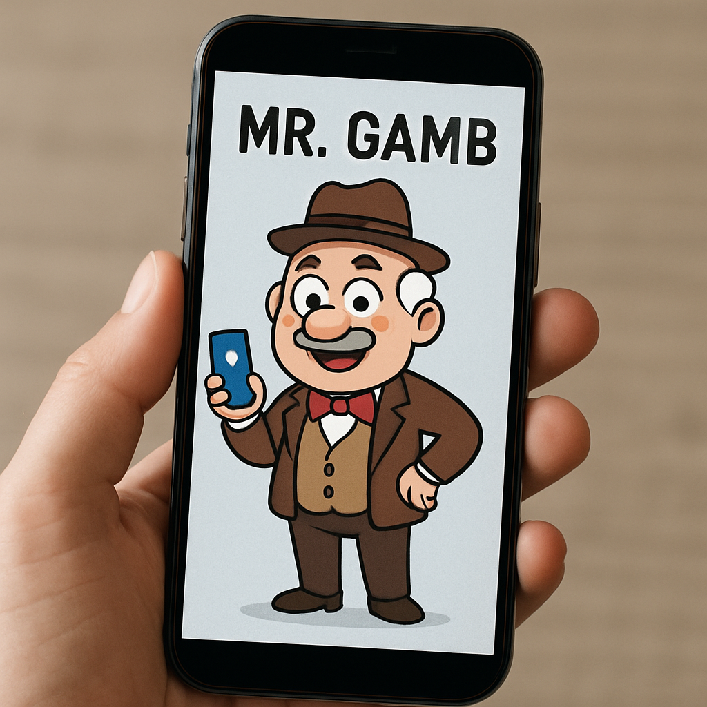 Mr Gamb mobil cihaz üzerinde görüntüleniyor