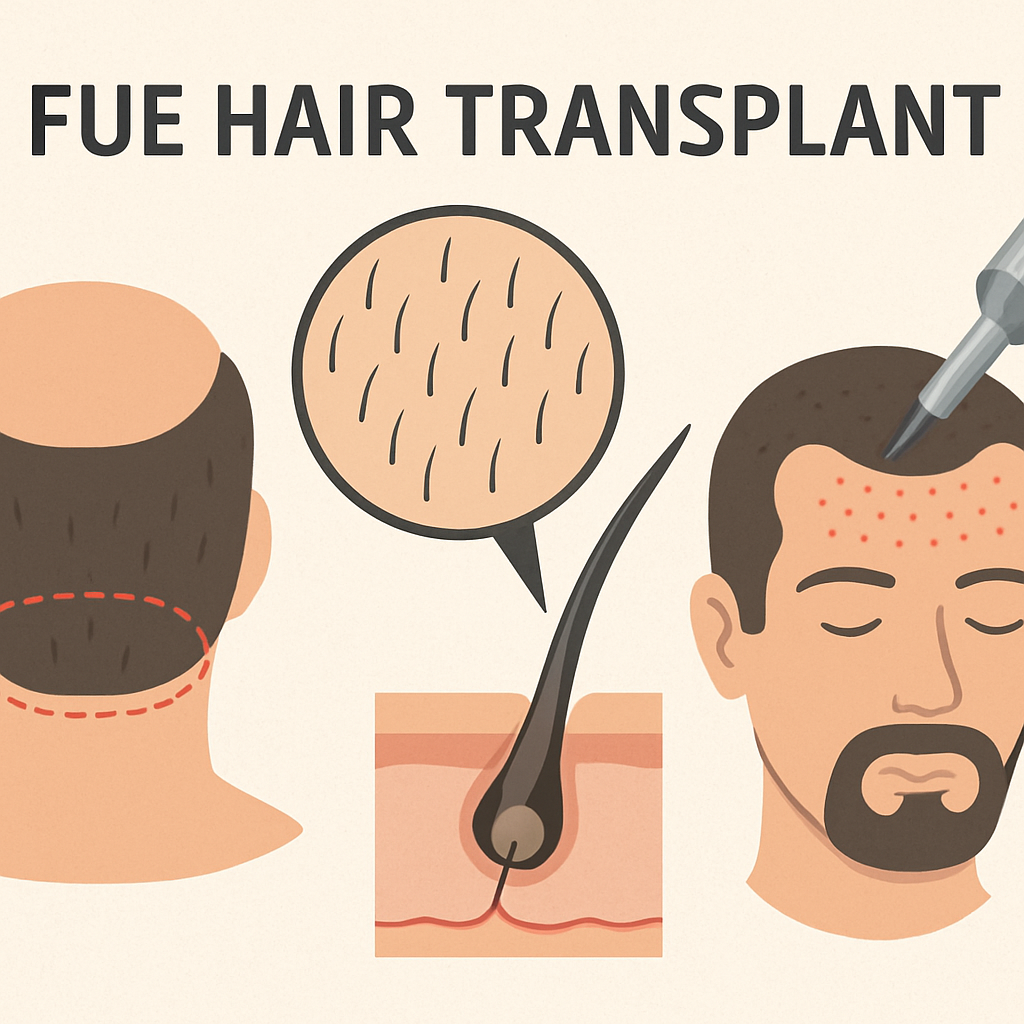 Esempio di tecnica FUE per trapianto