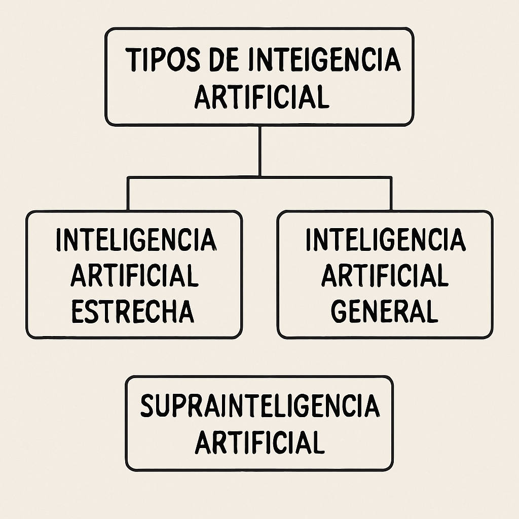 Diagrama de tipos de inteligencia artificial