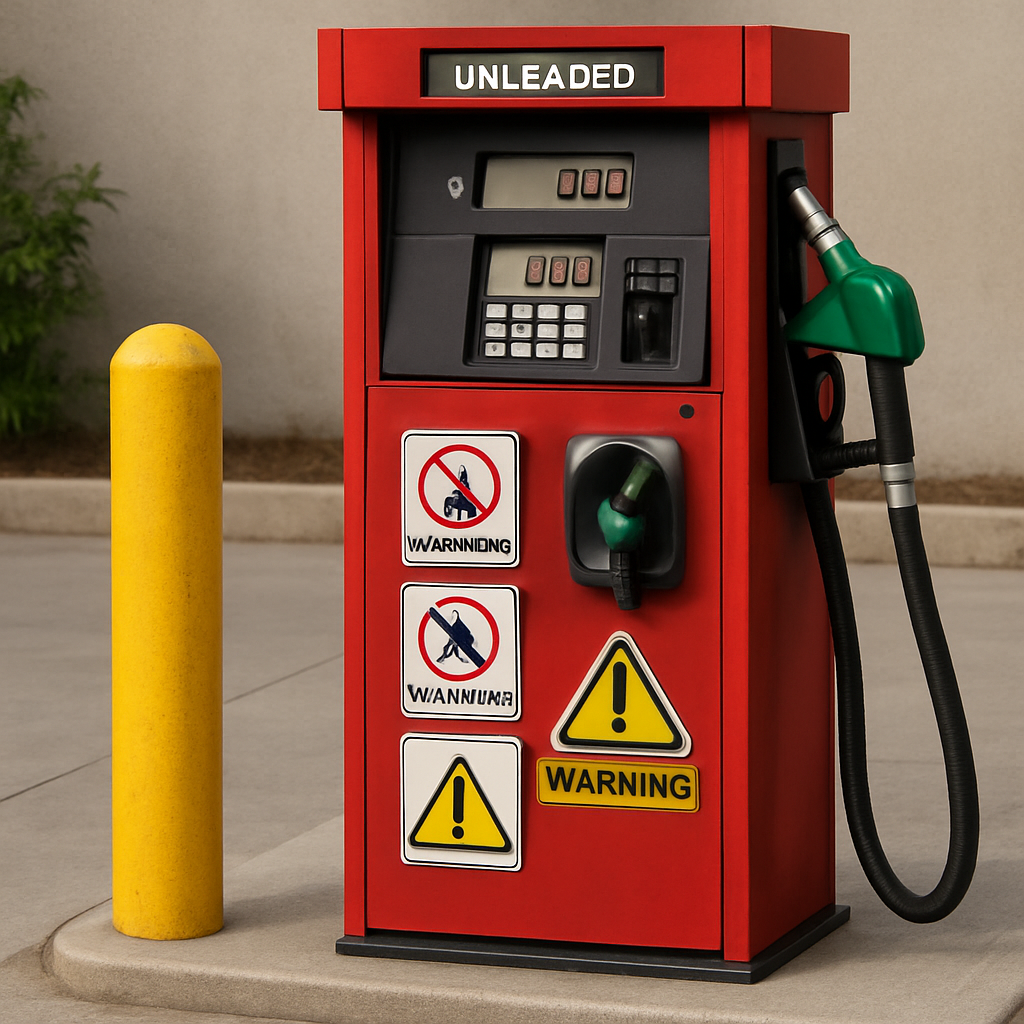 Gas pump with safety features