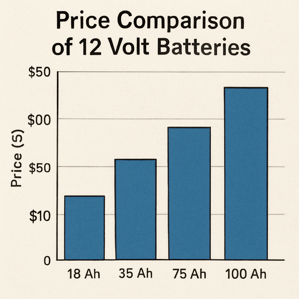 Price comparison of 12 volt batteries