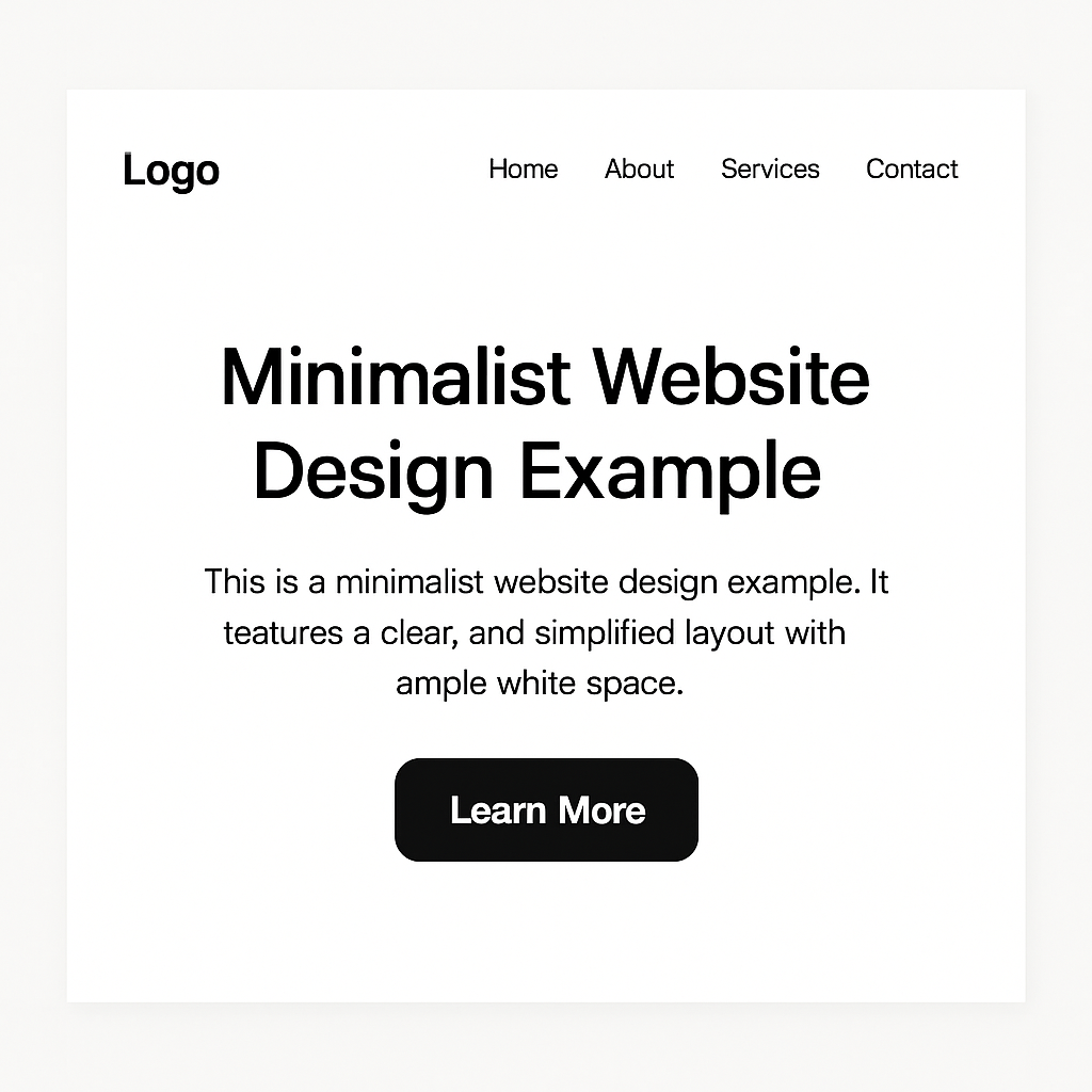 Minimalist website design example