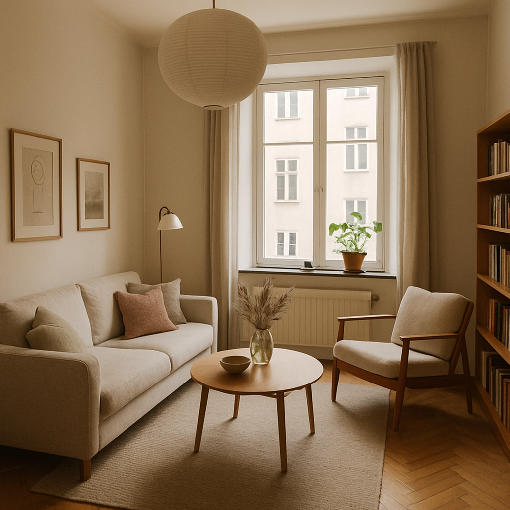 Cozy room interior in Stockholm apartment