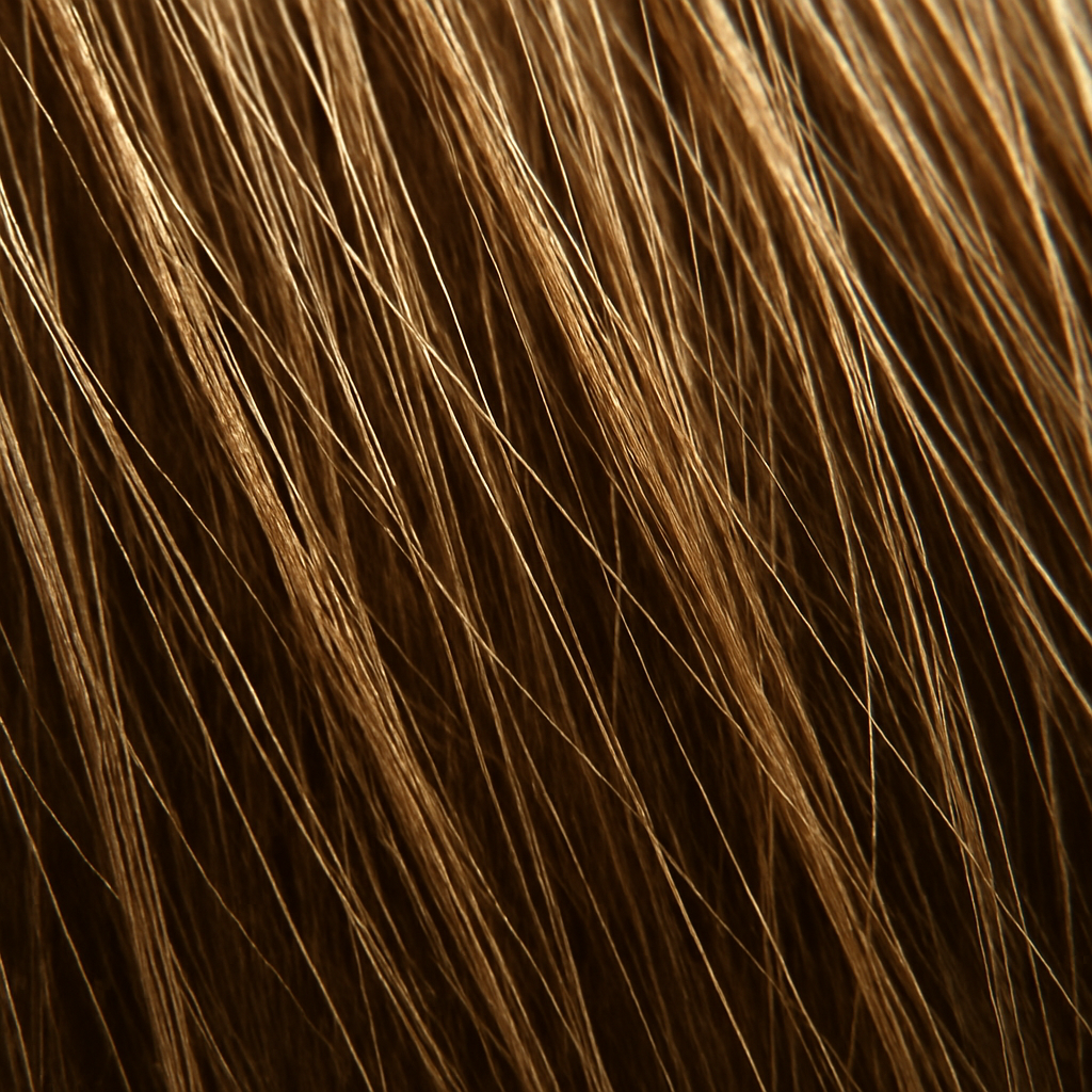 Hair strands close-up