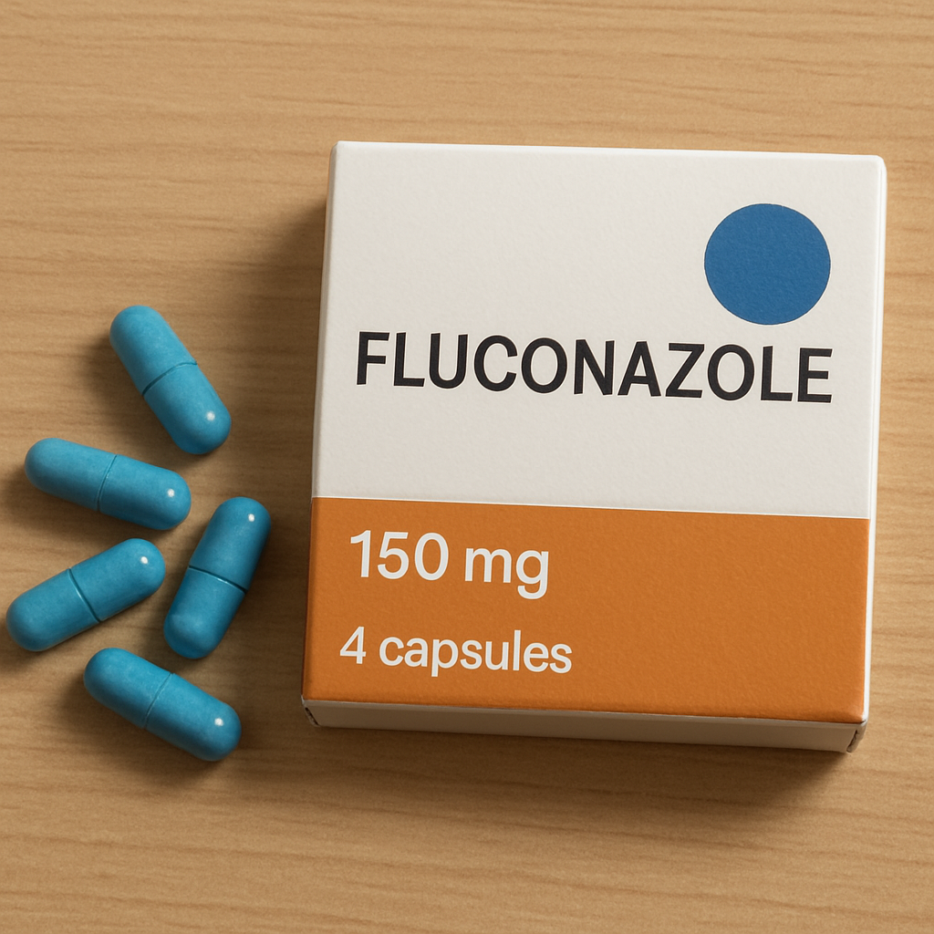 Fluconazole pills on a table