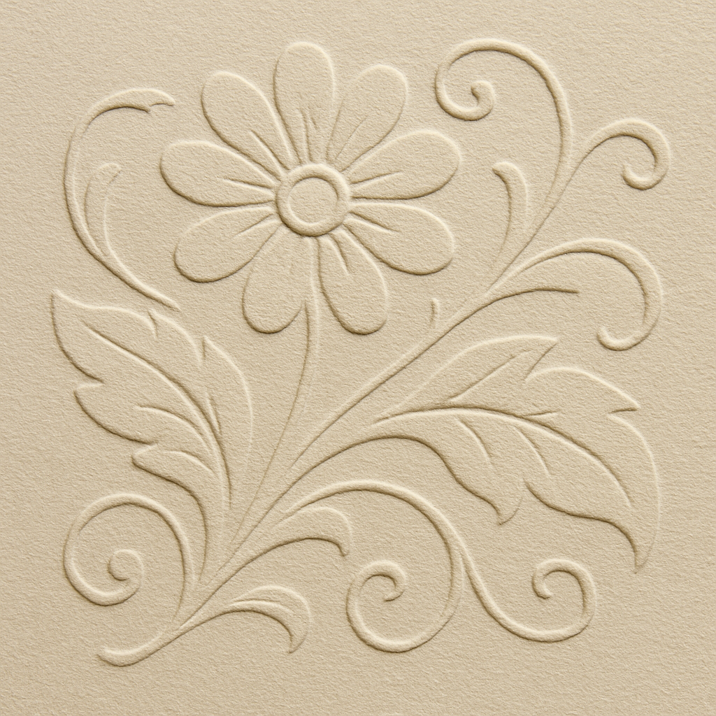 Embossed paper design