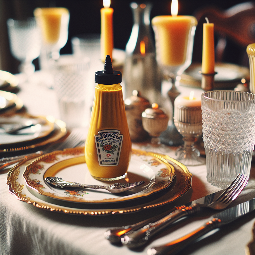 Mustard on the dining table