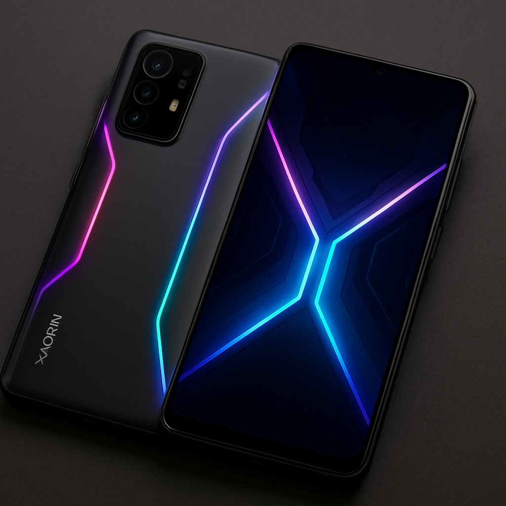 A sleek Xiaomi gaming phone with RGB lighting