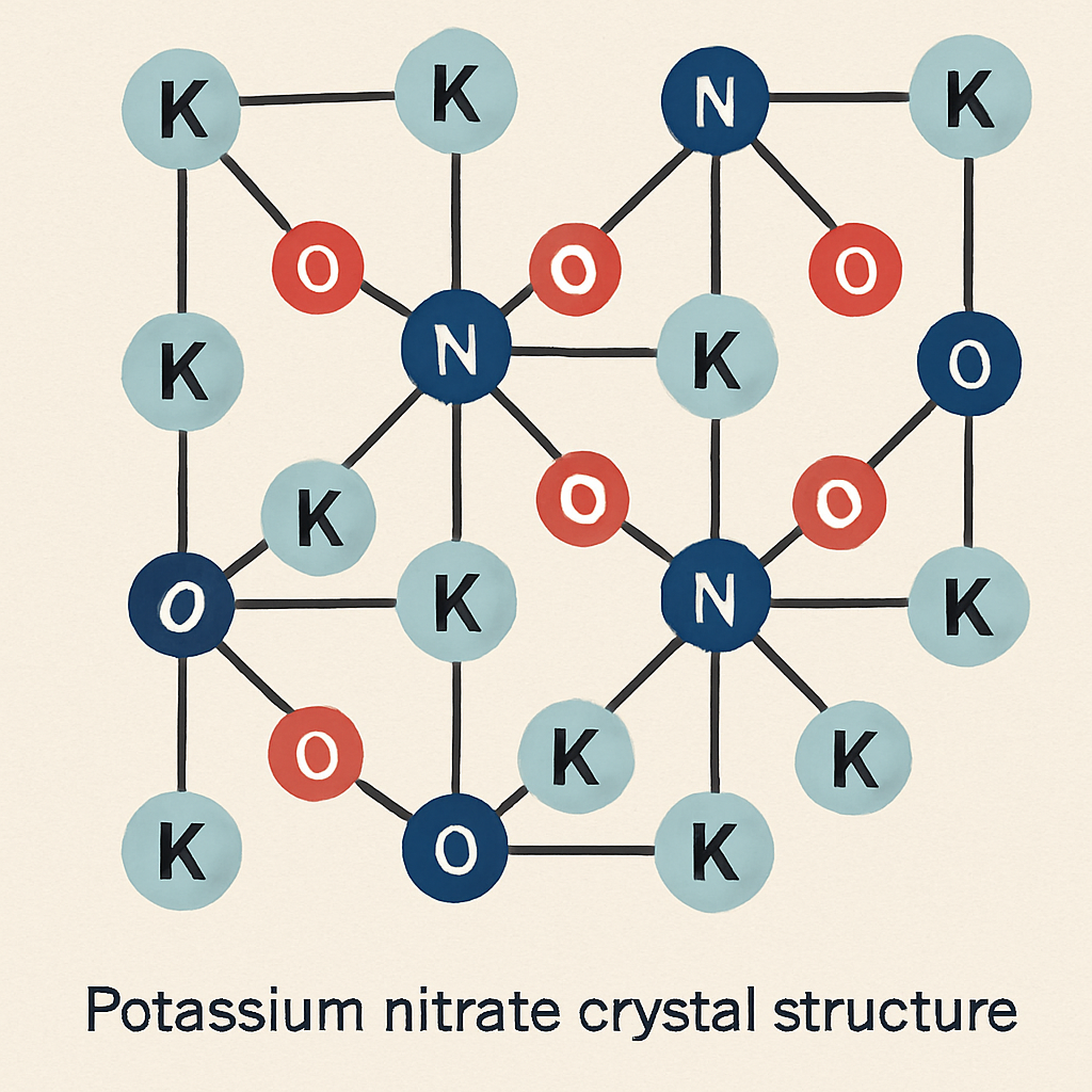 Potassium nitrate crystal structure