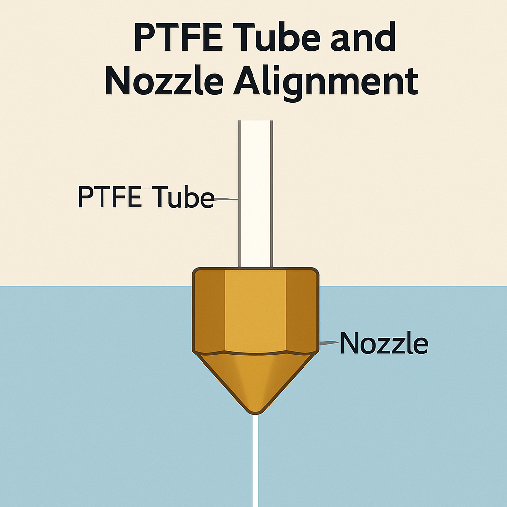 PTFE Tube and Nozzle Alignment