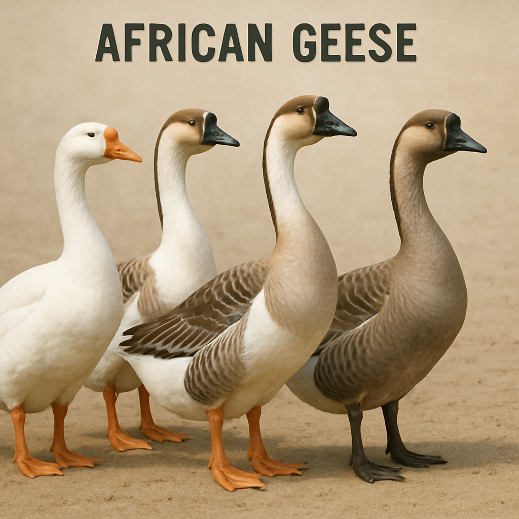 Different types of African geese