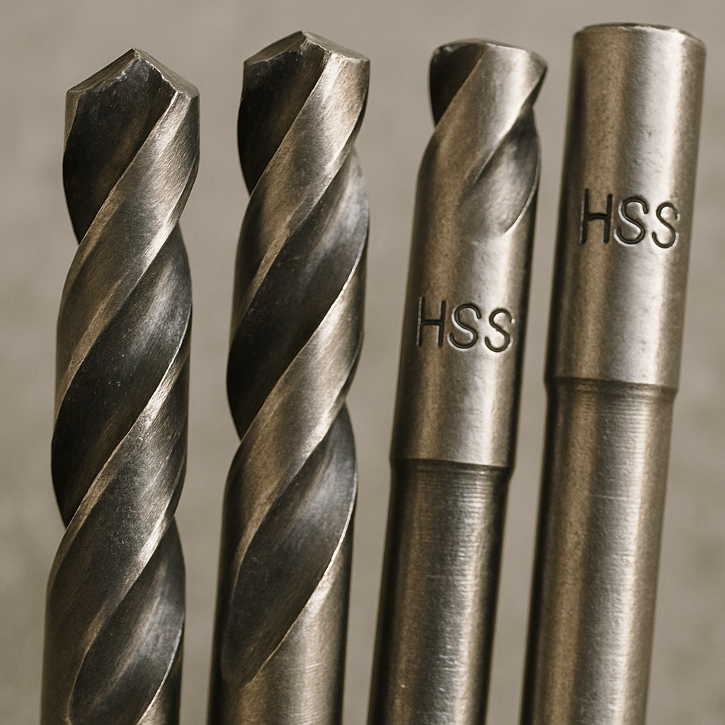HSS drill bits close-up
