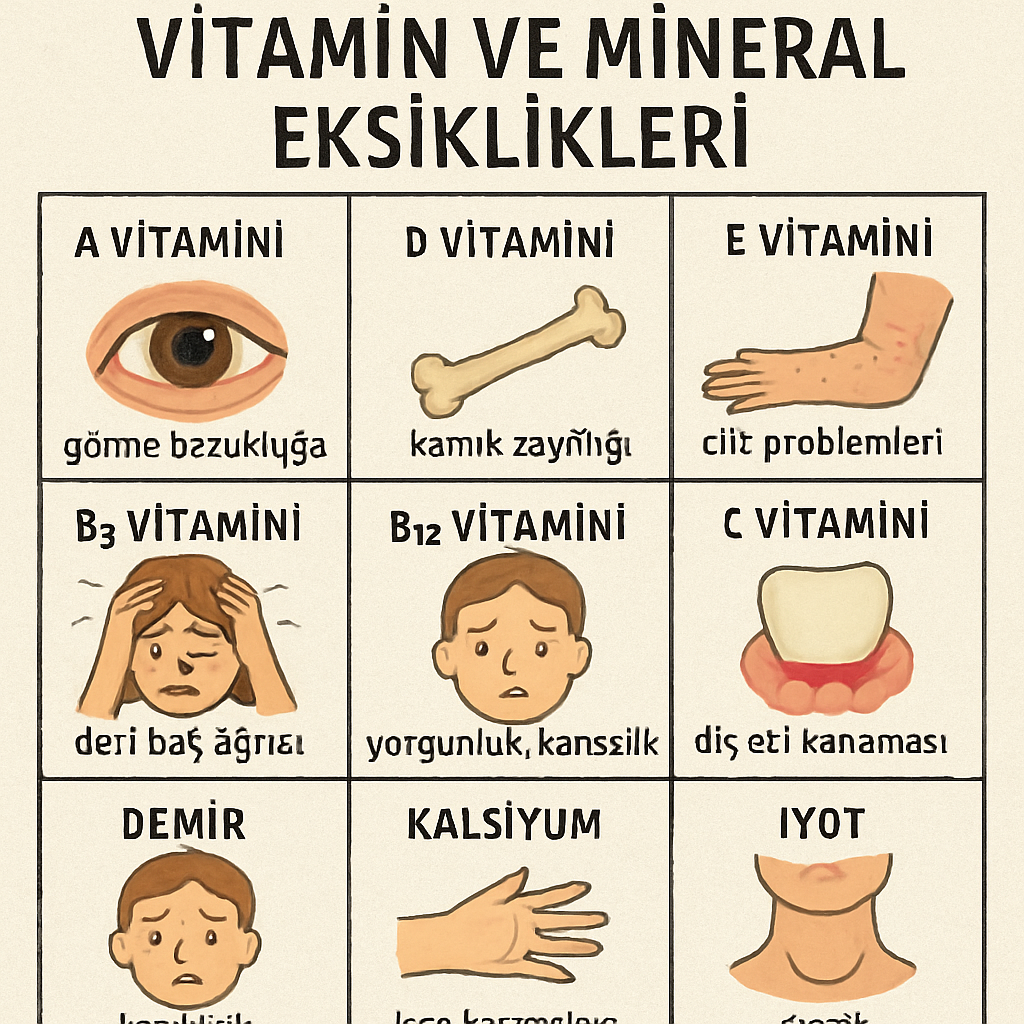Vitamin ve mineral eksiklikleri
