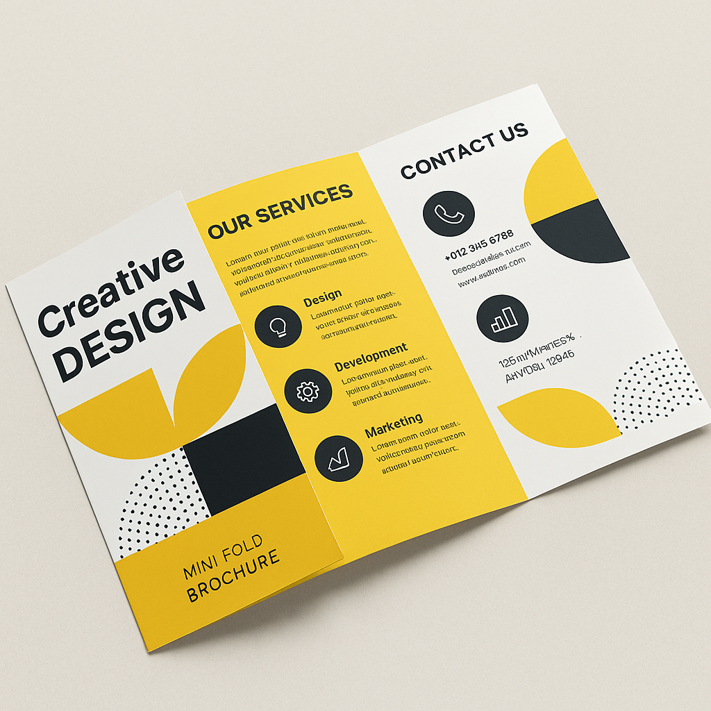 Creative mini fold brochure design