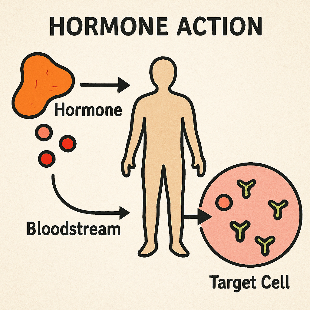 hormone action illustration