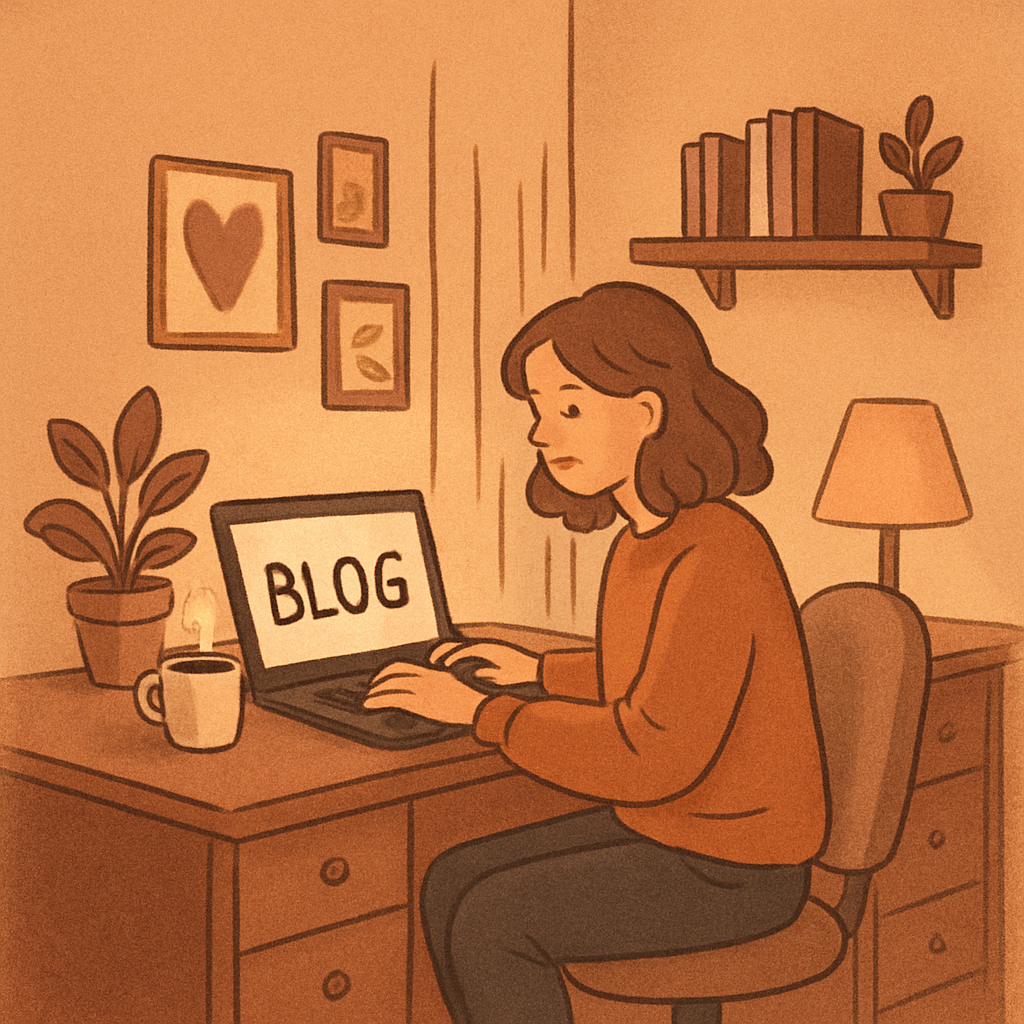 Blogging from a cozy home office
