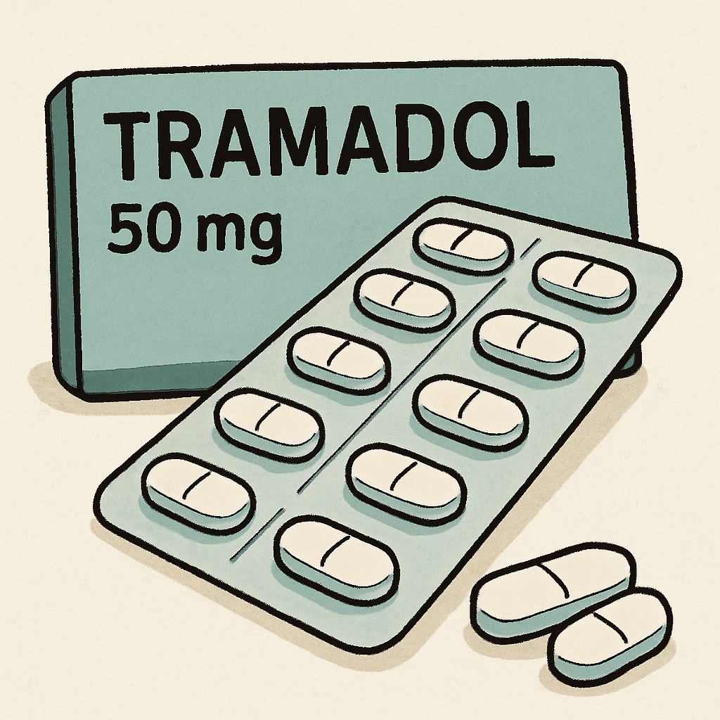 Illustration of Tramadol tablets