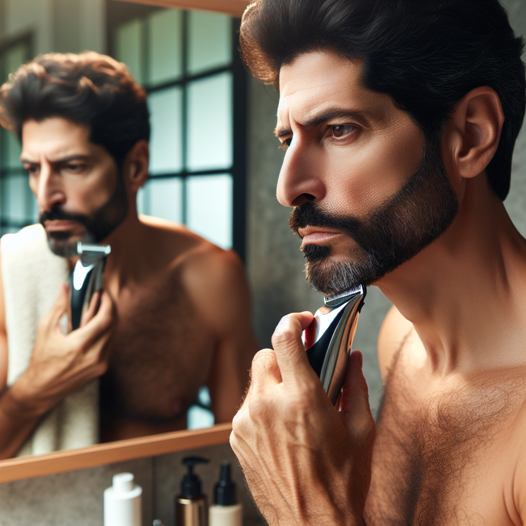 real man trimming neckline
