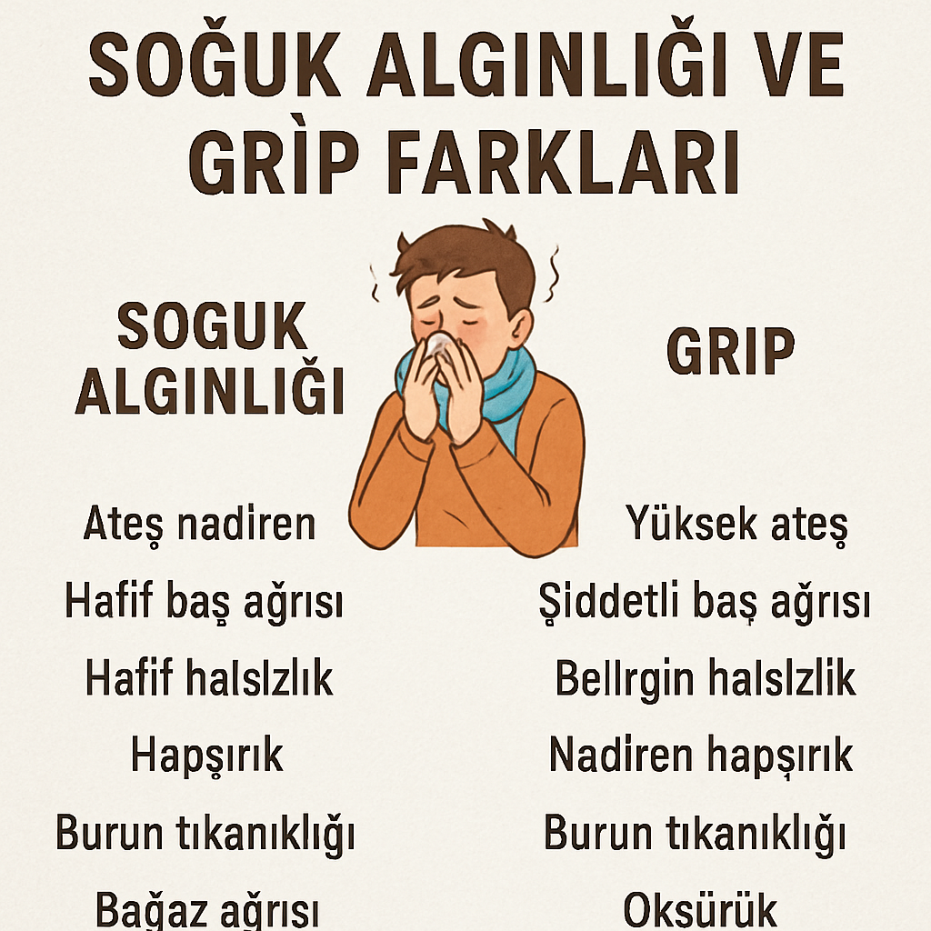 Soğuk algınlığı ve grip farkları