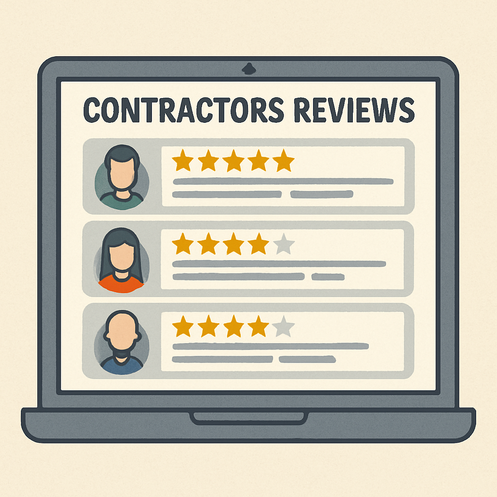 Online reviews for contractors