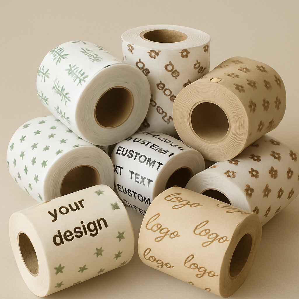 Bulk custom tissue paper rolls