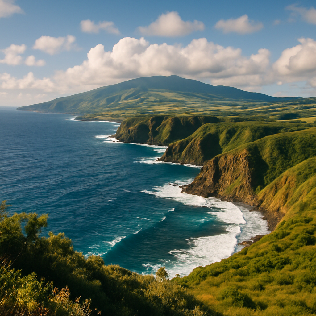 A breathtaking view of Maui's coastline in October