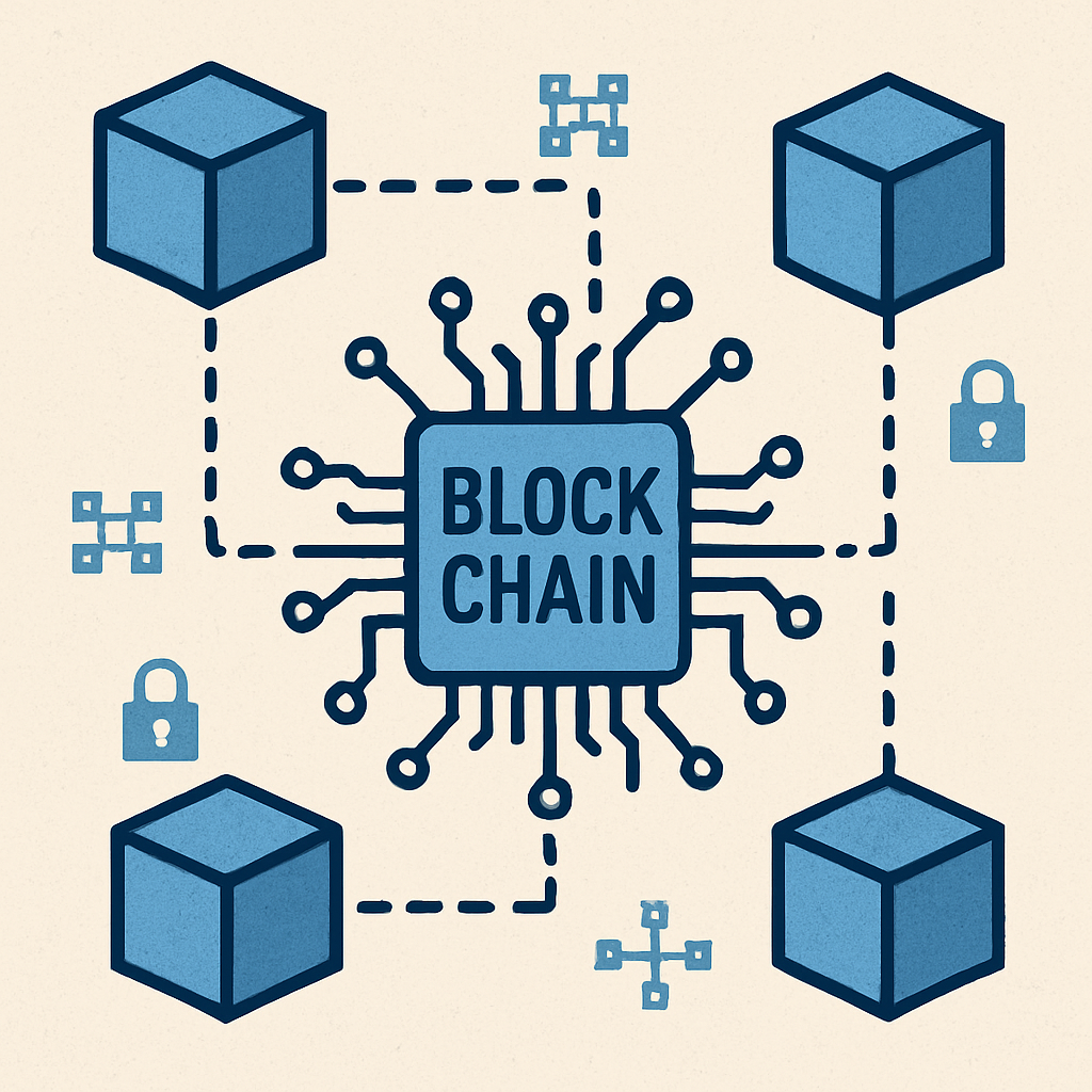 blockchain technology illustration