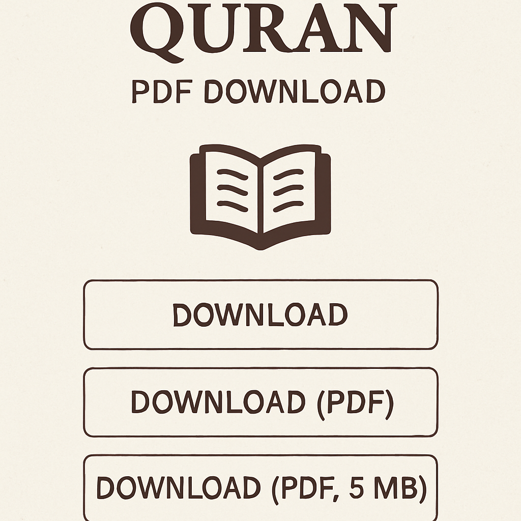 Quran PDF download options