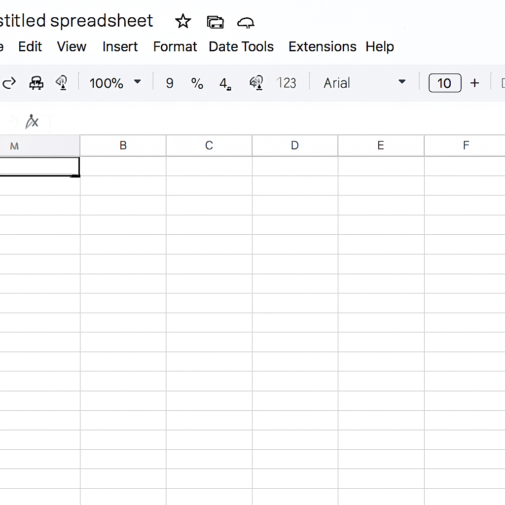 New Google Sheets spreadsheet
