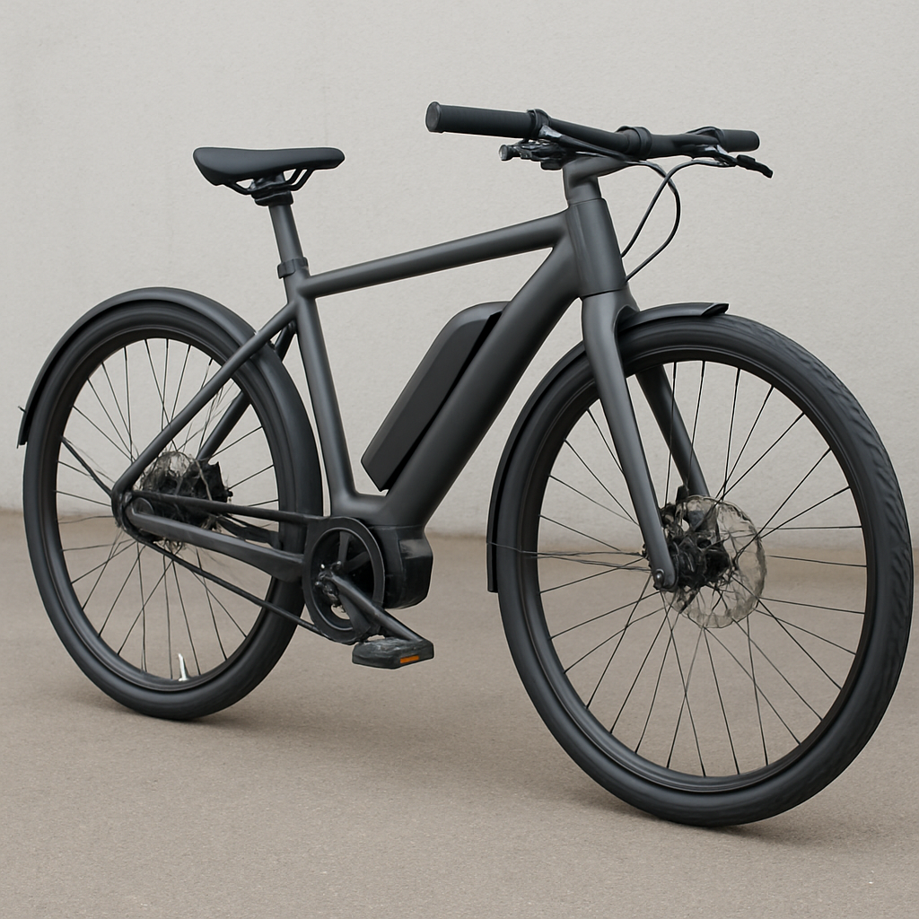 Vélo électrique moderne avec courroie