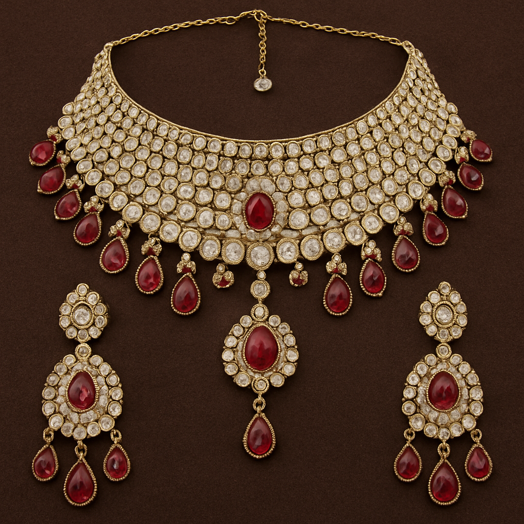 Intricate bridal imitation jewelry set