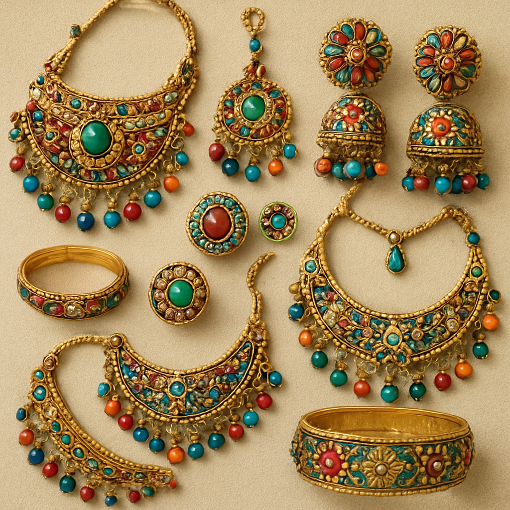 Colorful Indian imitation jewelry
